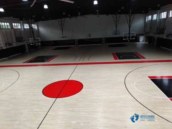 實木籃球場館木地板每平米價格3