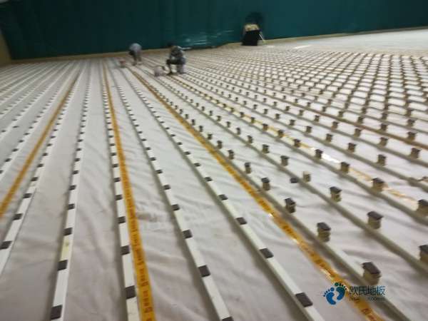 校園運動籃球木地板施工步驟2