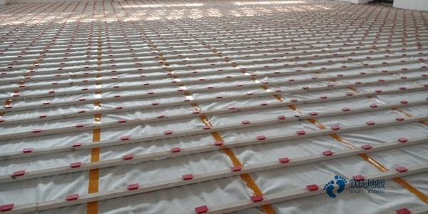 國標體育籃球木地板施工隊3