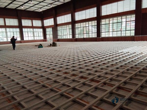 國標籃球館木地板施工流程2