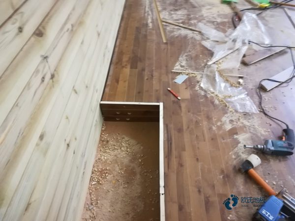 校園運動籃球地板施工流程1
