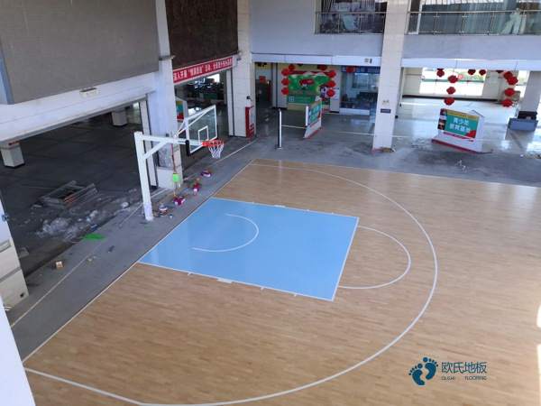 小學籃球場館木地板施工工藝1