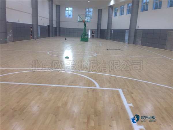 國標籃球場館木地板施工步驟1
