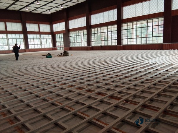 學校運動型木地板施工步驟1